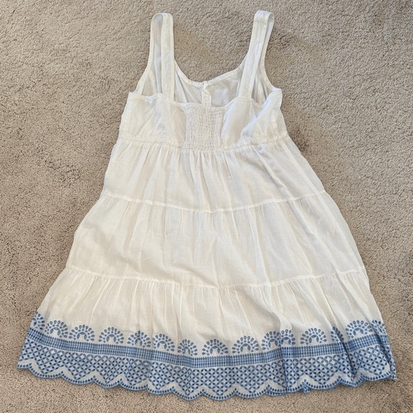 Seraphine White and Blue Midi Dress maternity - Picture 2 of 3